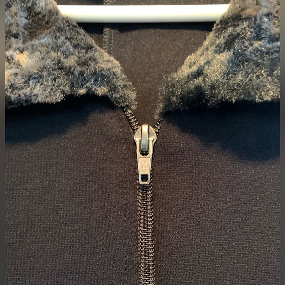 JOSEPH RIBKOFF Long Coat with Faux Fur Trim - Picture 2 of 8